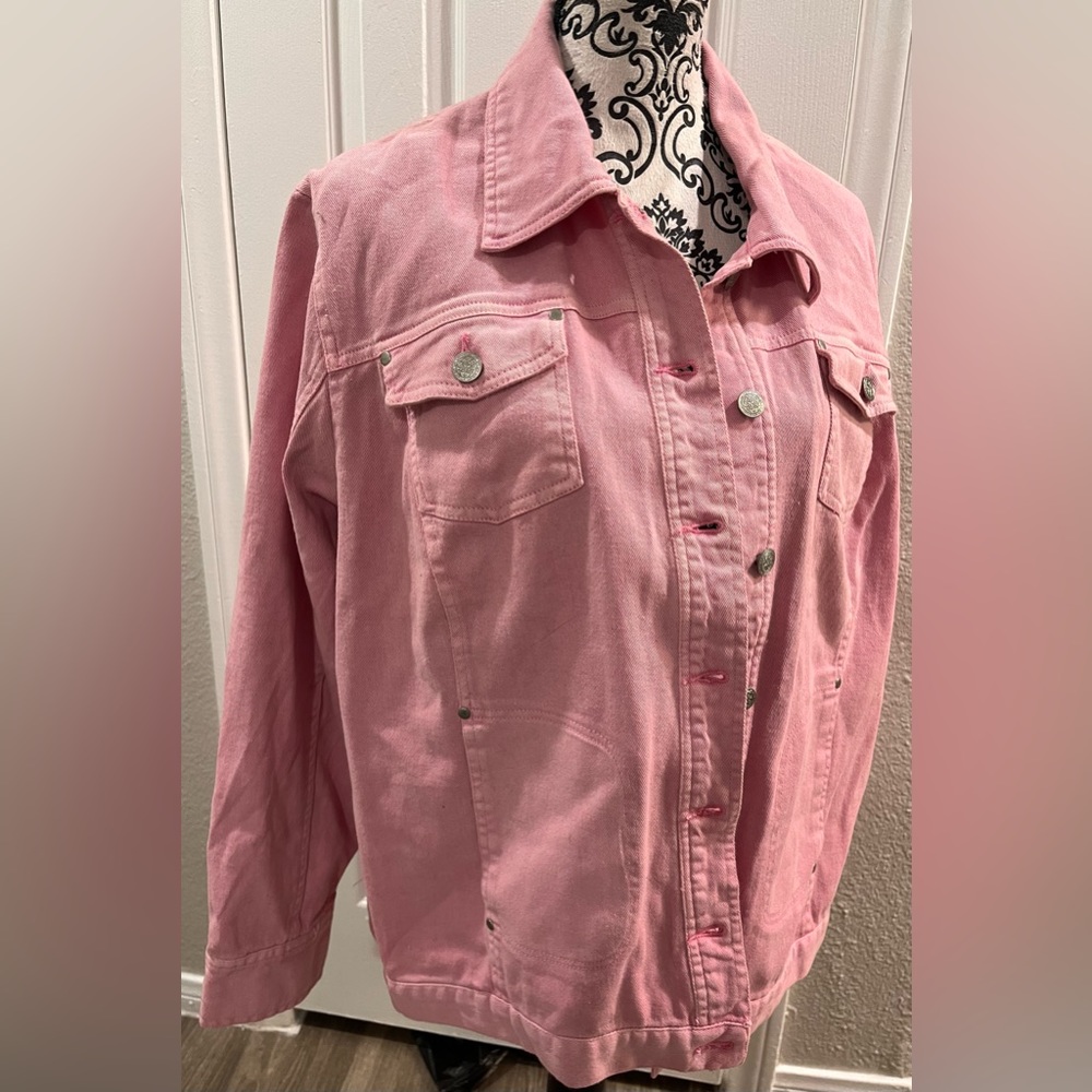 Avon Breast Cancer Crusade Pink Denim Jacket - 2X